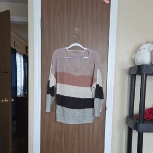 Knox Rose Women's Sweater in Tan, Cream, and Black